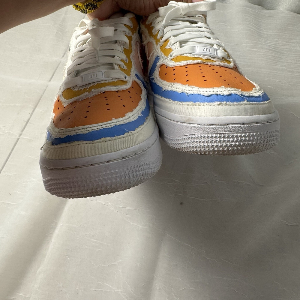 Nike Air Force 1 LX Tear Away White Low Top Womens Sneaker Size 10 CJ1650-101 - Picture 5 of 11